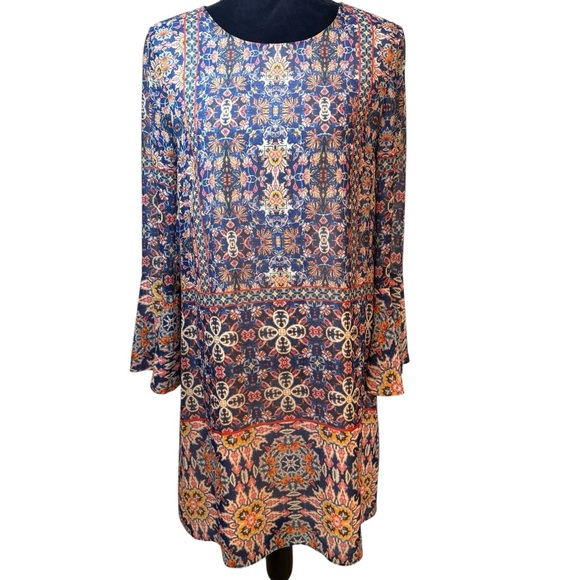 Daniel Cremieux | Multicolor Long Sleeve Laura Dress | Sz 8 - Picture 1 of 7